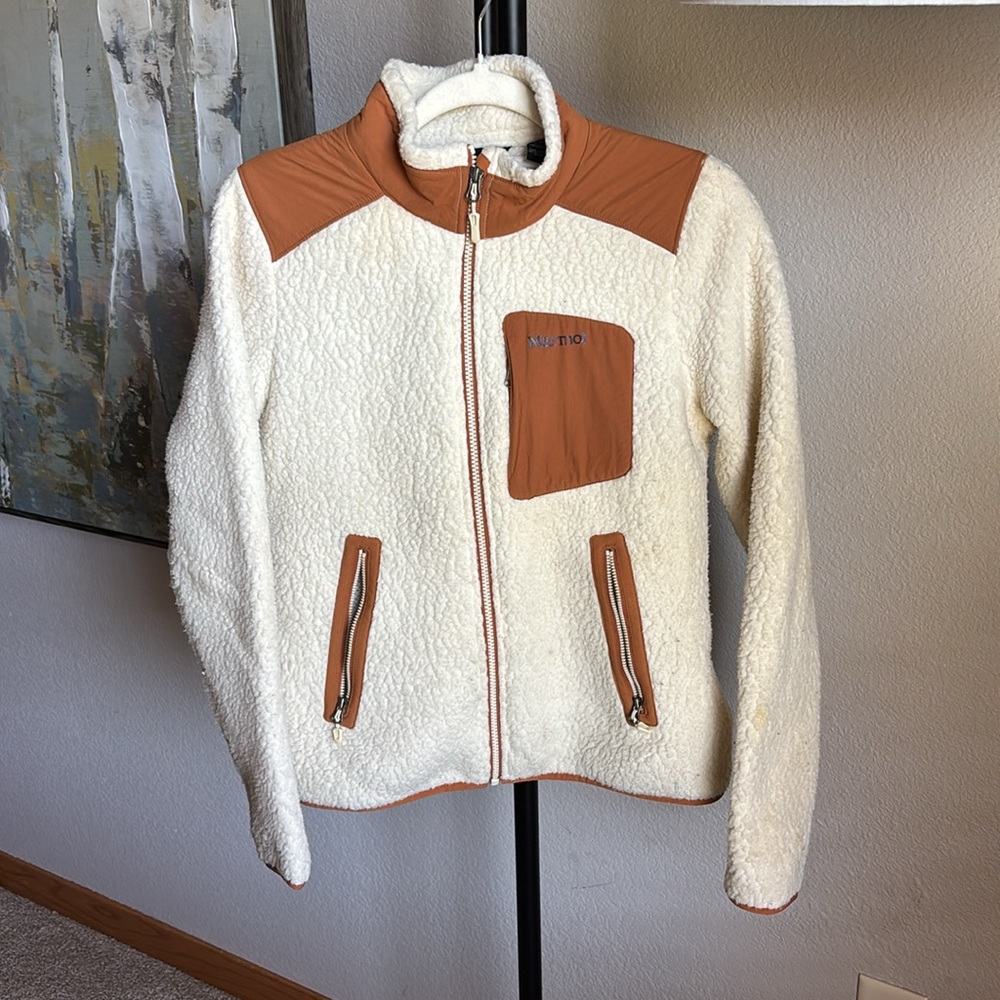 Marmot White and Tan Jacket